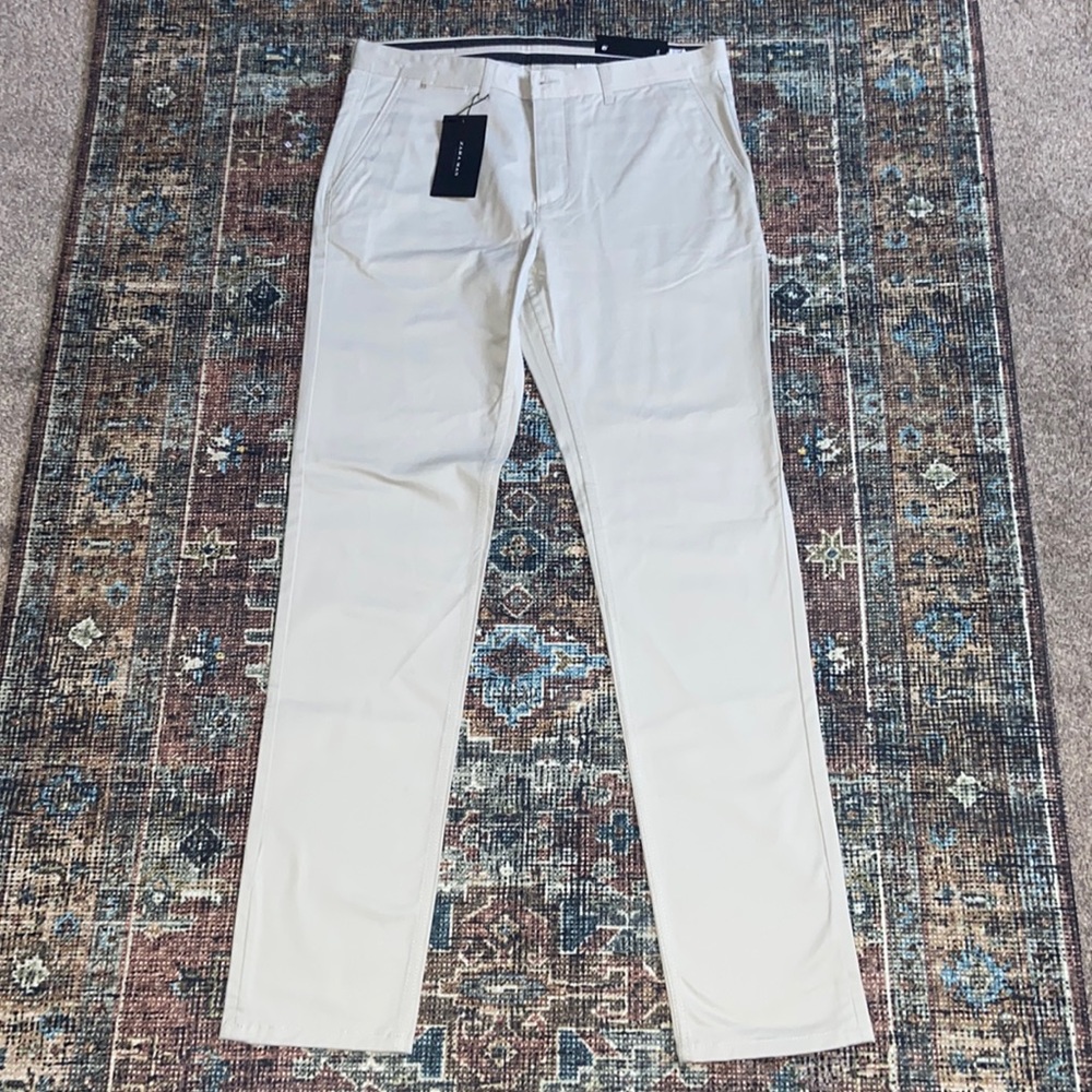NWT zara man slim fit dress pants beige size 44